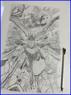 Keron Grant DC Comics Absolute Superman Original Art Cover Pencil