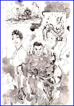 Keron Grant DC Comics Titans Beast World Waller Risin Original Comic Art Page 15
