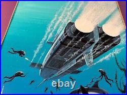 LARGE! 1978 Attack from Atlantis DEAN ELLIS Original Art Cover Painting Pulp