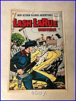 LASH LARUE #59 Art Original Cover Proof 1956 Western OUT OF CONTROL WAGON