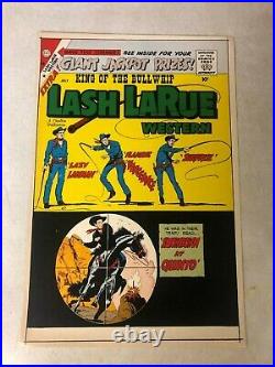 LASH LARUE #73 Art Original Cover Proof 1959 Western AWESOME WHIP TARGET COVER