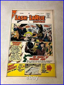 LASH LARUE #74 Art Original Cover Proof 1959 Western COMANCHES ATTACK