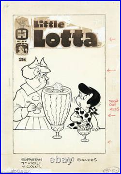 LITTLE LOTTA #87 ORIGINAL COVER ART w STATS Harvey 1969 Warren Kremer LITTLE DOT