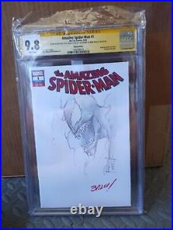 LUCIO PARRILLO SIGNED ORIGINAL SKETCH ART CGC 9.8 The Amazing Spider-Man #1