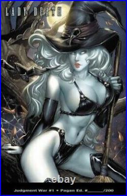 Lady death original art Judgement Wars Pagan Edition Nei Ruffino Cover Comicbook