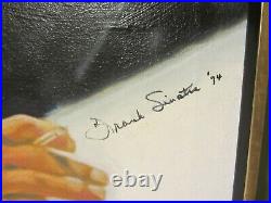 Large Signed FRANK SINATRA 1974 Original OIL ON CANVAS PAINTING 1967 Album Cover