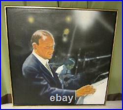 Large Signed FRANK SINATRA 1974 Original OIL ON CANVAS PAINTING 1967 Album Cover