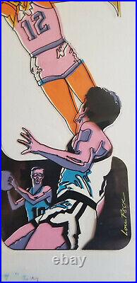 Lou Feck Original COVER ART PAINTING ILLUSTRATION FOR 1960'S BASKETBALL PROGRAM