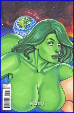 MARVEL COMICS A-FORCE #1 Original Art Blank Sketch Cover SHE-HULK DAZZLER ASS