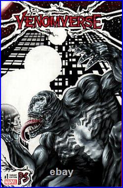 MARVEL Venom Venomverse #1 Sketch Cover ORIGINAL ART