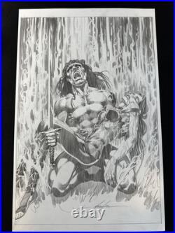 MIKE GRELL Unpublished Cover Original Art For KADE Death of Ezra Beautiful Piece