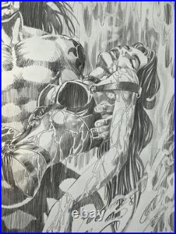 MIKE GRELL Unpublished Cover Original Art For KADE Death of Ezra Beautiful Piece