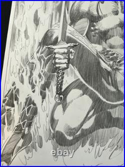 MIKE GRELL Unpublished Cover Original Art For KADE Death of Ezra Beautiful Piece