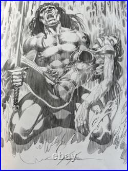 MIKE GRELL Unpublished Cover Original Art For KADE Death of Ezra Beautiful Piece