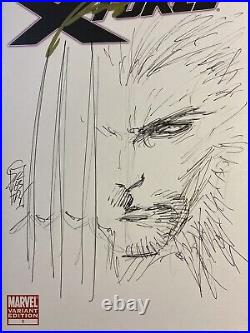 Marc Silvestri Wolverine Original Art Sketch Blank Cover X-Force 1 Signed Marvel