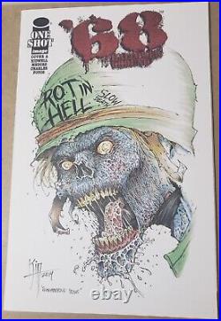 Mark Kidwell'68 Hallowed Ground Original Art Sketch on Blank Cover Signed