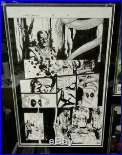 Marvel CABLE & DEADPOOL #48 Original Art Page #7 REILLY BROWN Signed 11x17 L@@K