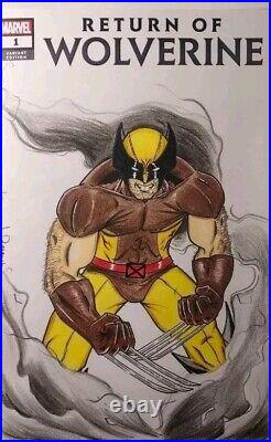 Marvel Comics Wolverine ORIGINAL ART SKETCH On A Sketch Cover