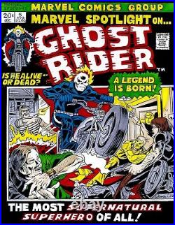 Marvel Spotlight # 5 Cover Recreation Of 1st Ghost Rider Original Comic Art