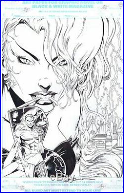Marvel Swimsuit #3 pinup/cover original art by JAN DUURSEMA X-Men Storm Forge 94
