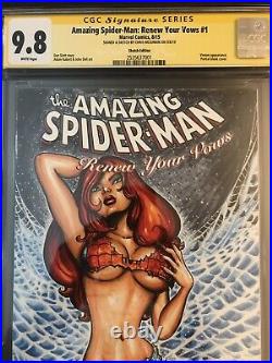 Mary Jane Sketch Cover Original Art Spider-man Cgc Sig Series 9.8 Oct Sale