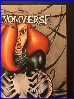 Mary Jane Venomverse Sketch Cover Original Art Cgc Signature Series Signed 9.6