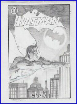 Matt Wagner Batman #640 Cover Prelim Original Art! Superman Crossover Alternate