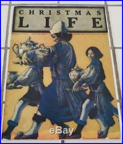 Maxfield Parrish Original Life Complete Magazine Cover Dec. 1922 Christmas Life