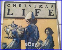 Maxfield Parrish Original Life Complete Magazine Cover Dec. 1922 Christmas Life