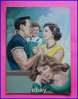 Mexican original comic cover art PEDRO INFANTE #256 The Lover Broken Heart 1980s