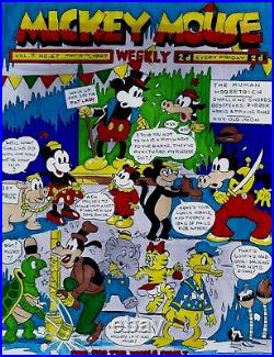 Micky Mouse Weekly # 67 1st Donald Duck In Comic Cover Recreation Original Art