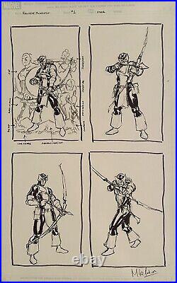 Mike Perkins SIGNED Original Cover Art Prelim Hawkeye Blindspot #1