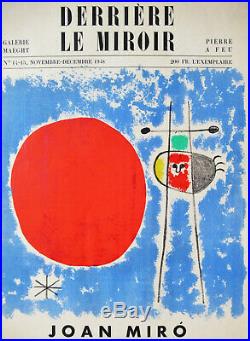 Miro Derriere Le Miroir 14-15 Original Lithograph (cover) 1948 Free Ship Us