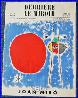 Miro Derriere Le Miroir 14-15 Original Lithograph (cover) 1948 Free Ship Us