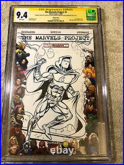 Moon Knight 1 CGC 9.4 SS De La Rosa Marvels Pro Original art Sketch no 8 TV Show