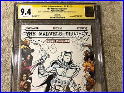 Moon Knight 1 CGC 9.4 SS De La Rosa Marvels Pro Original art Sketch no 8 TV Show