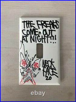 Neckface Original Art- Tagged Light Switch Cover- 2020 BAKER SKATEBOARD GRAFFITI