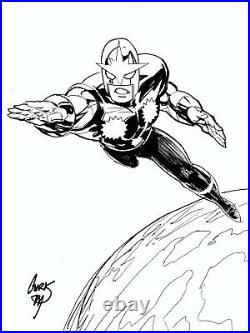 Nova Original Art Sketch by Wolverine, Spider-Man artist Marrinan
