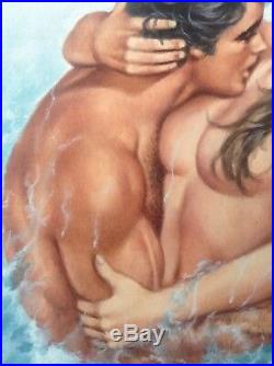 Nude Original Art Pinup Painting Erotic Female Romance Cover Lovers Mills Boon