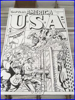 OA Original art John Sewell USA Comics #11 Cover Recreation 22.5 x 32