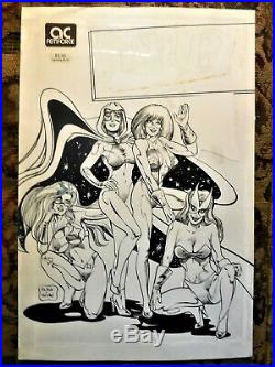 ORIGINAL ART COVER Femforce Pin-Up Portfolio Vol 3 AC Comics 1991
