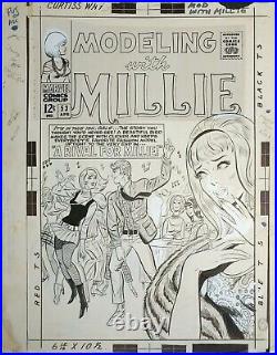ORIGINAL ART COVER, MODELING w MILLIE #53, STAN GOLDBERG, BILL WILLIAMS FEB 1963