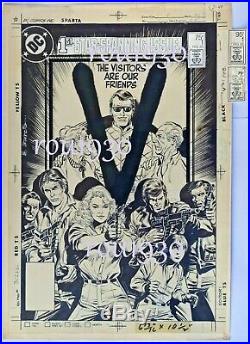 ORIGINAL ART EDUARDO BARRETO V COVER # 1 (with overlay). Feb. 1985