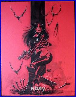 ORIGINAL ART Joel Gomez LA MUERTA Last Rights #1 Cover LADY DEATH Sketch