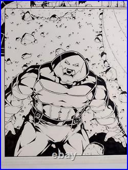 ORIGINAL COMIC ART 2/3 splash Juggernaut New Excalibur # 14 2007 X-Men