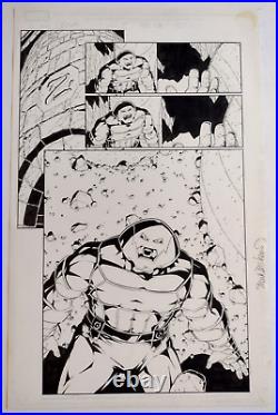 ORIGINAL COMIC ART 2/3 splash Juggernaut New Excalibur # 14 2007 X-Men