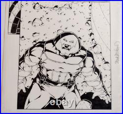 ORIGINAL COMIC ART 2/3 splash Juggernaut New Excalibur # 14 2007 X-Men