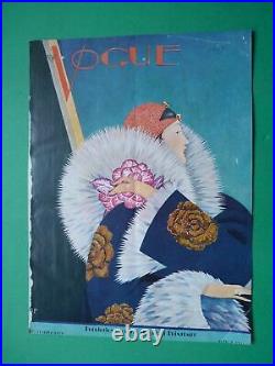 ORIGINAL Cover Art Deco George PLANK da magazine Vogue 1 Fevrier 1927 February