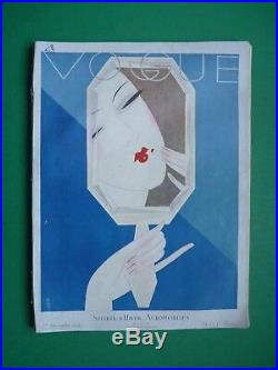 ORIGINAL Vogue PARIS magazine Decembre 1926 December Cover Art Deco BENITO RARE