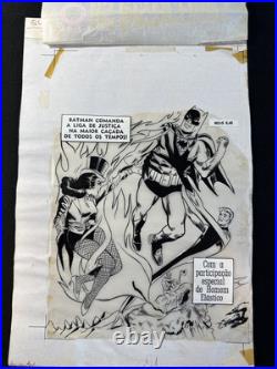 OS Justiceiros Portuguese Batman Paste Up Original Art Cover Foreign 1968